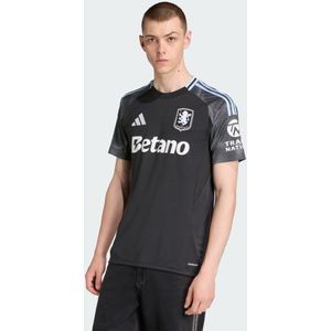 adidas - Aston Villa FC - Sportshirt - Zwart-Glimblauw - 100% Gerecycled Polyester