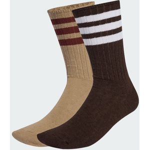 adidas - Ribbed Crew Socks - Bruin - 2-Pack - Sportsokken