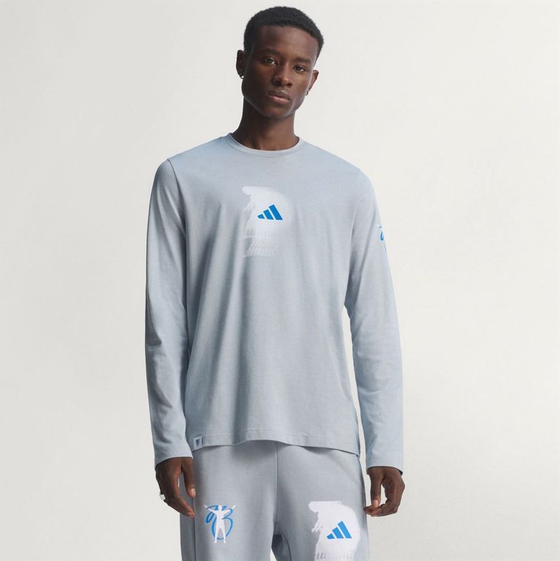 adidas - Jude Bellingham Long Sleeve Tee - Grijs - T-shirt