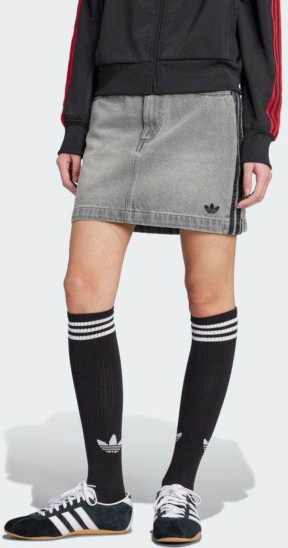 Adidas - Adicolor 3-Stripes - Spijkerrok - Grijs - Denim