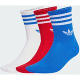 adidas - Mid Cut Crew - Sokken - Rood - Set van 3 Paar