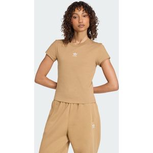 adidas Originals - Essentials - T-shirt - Cappuccino/Wit - Slanke Pasvorm