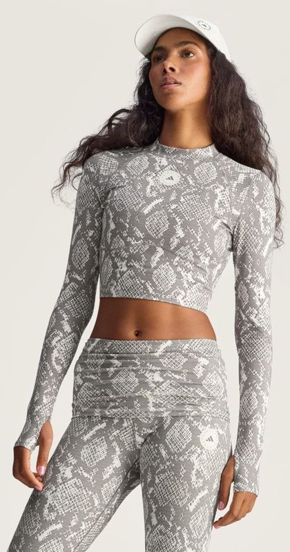 adidas - By Stella McCartney - Croptop - Beige - Training Printed Longsleeve