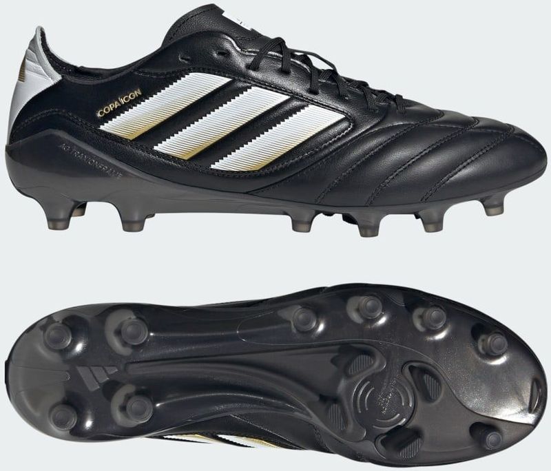 adidas - Copa Icon 2 - Voetbalschoenen - Zwart Wit Goud - Leer en Synthetisch