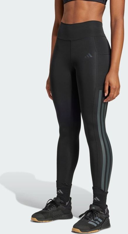 adidas Performance Optime 3-Stripes Lange Legging - Dames - Zwart