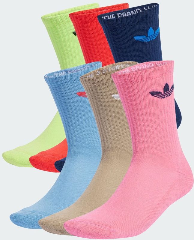 adidas - Trefoil Cushion Crew - Sportsokken - Meerkleurig - 6-Pack