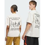 adidas Originals - Shirt - Crème/Zwart - Halve Mouw - Ronde Hals