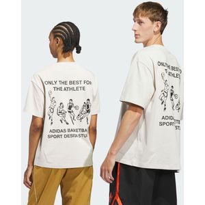 adidas Originals - Shirt - Crème/Zwart - Halve Mouw - Ronde Hals