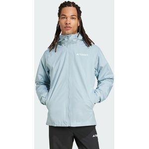 Outdoorjas - Hardshell Jas - Effen - Met Verstelbare Capuchon - Licht Gevoerd