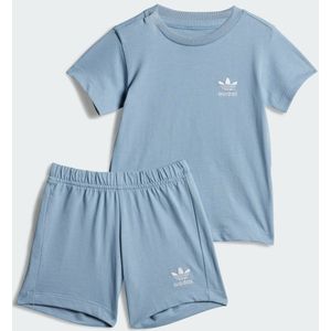 adidas - Shorts Tee Set - Trainingspakken - Blauw - Katoen Jersey