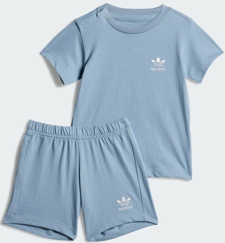 adidas - Shorts Tee Set - Trainingspakken - Blauw - Katoen Jersey