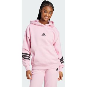 adidas - Future Icons 3-Stripes Hoodie - Dames - Roze - Gerecycled Materiaal