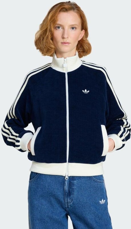 Adidas Originals - Velour Knit TT - Sweatshirt - Blauw - Dames