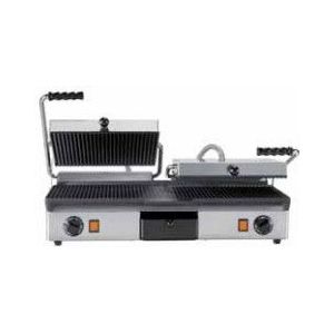 CONTACTGRILL GIETIJZER - DUBBEL| Glad+geribbeld en Geribbeld+geribbeld