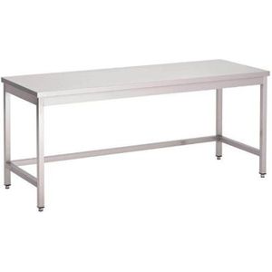 RVS Werktafel | Extra lang Blad | 60 cm Diep - 7 Formaten150 (L) x 60 (D) x 90 (H) cm