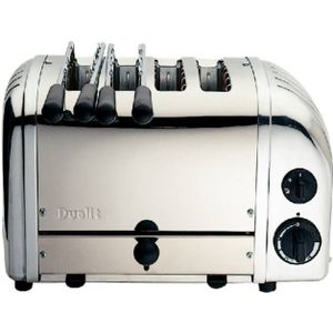 Dualit 2 x 2 combi toaster RVS | 4 sleuven