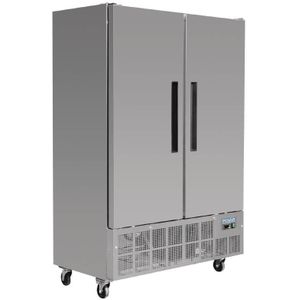 Slimline RVS Dubbele Vrieskast - 70x134x(h)200cm - 960 Liter