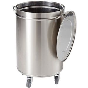 Ronde RVS Afvalemmer | 50 liter