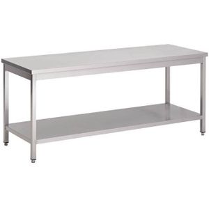 RVS werktafel met onderblad | 60 cm diep | 8 Formaten180 (L) x 60 (B) x 85 (H) cm