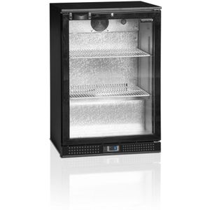 Barkoelkast | Zwart | Glazen deur | Inclusief slot | 122LLager dan 90 cm