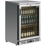Flessen koelkast met glazen deur | RVS | 92,5 x 60 x 54 cm90 tot 150 cm