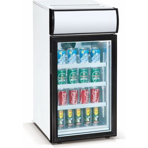Display koelkast | Zwart/ Wit | 50x46x(h)98 cm | 84 L