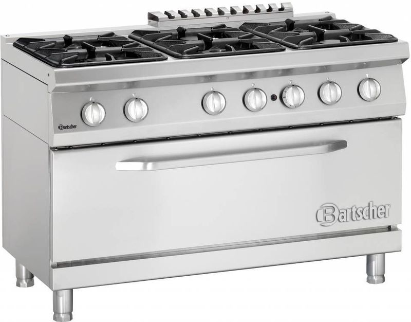 Gasfornuis met 1 grote gasoven | 6 Branders