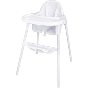 Kinderstoel | RVS & polypropyleen | Verstelbaar 52-86 cm | Wit