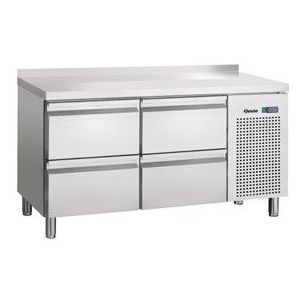 Koelwerkbank RVS 4 lades met waterkering | 134 x 70 x 85 cm