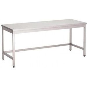 Werktafel RVS Open Onderstel | 70cm  | 7 Formaten100 x 70 x 90cm (42kg)