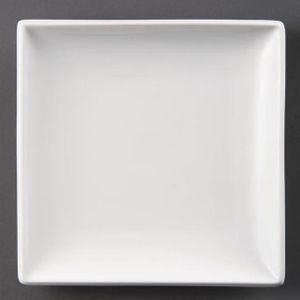Whiteware vierkante borden wit 24cm (12 stuks)