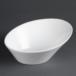 Whiteware ovale hellende kommen | 22,2 x 24,6 cm | 3 stuks