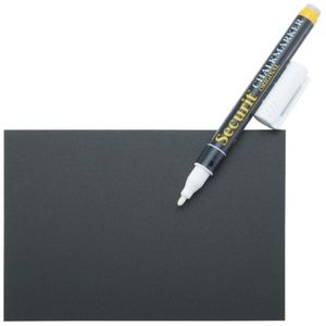 Krijtbord tags A6 met krijtstift | 4 spike- en 2 transparante houders | ( 20 Stuks )