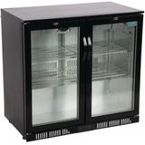 Polar G-serie 2-Deurs Barkoeling - klapdeuren - Zwart 198 Liter - 900x520x(H)850mm