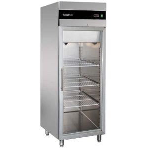 Horeca Koelkast RVS met Glazen Deur 590 Liter90 tot 150 cm