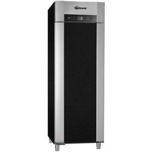 Rvs koelkast met dieptekoeling zwart | 2/1 GN | 610 liter