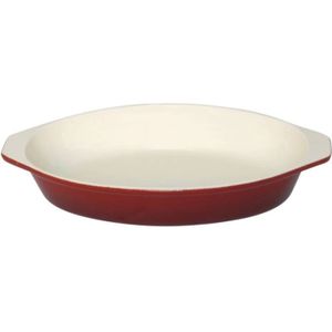 Ronde gratineerschaal rood 650ml