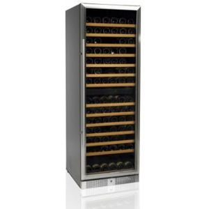 Roest vrij stalen wijnkoelkast | Glazen deur | 155 flessen925 x 520 x 900