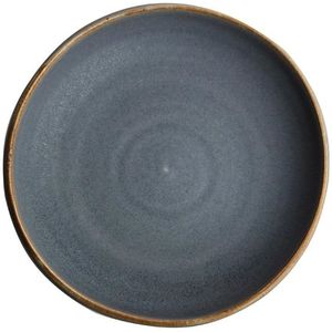 Canvas diepe coupe borden | blauw graniet | 23Øcm | 6 stuks