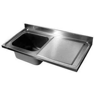 Spoeltafelblad | 1 spoelbak links | 2 formaten120 x 60 x 30 cm