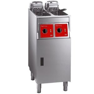 Friteuse | Dubbele tank | Kast | RVS | 22kW | 17-20,5 L