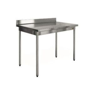 RVS werktafel op poten met spatscherm | demonteerbaar | 8 maten160 x 70 cm