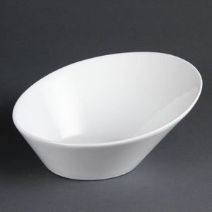 Witte Ovale Kom Porselein 25cm | 3 stuks