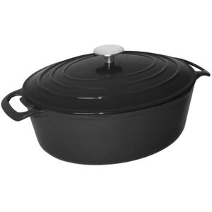 Braadpan Signature Zwart - Le Creuset Look-a-Like - Ovaal 30x25x(h)11cm