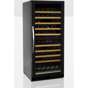 Wijnkoeler Zwart met Glazendeur TFW265-2F150 tot 180 cm