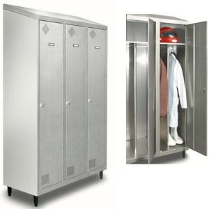 RVS Kleding locker3 deurs