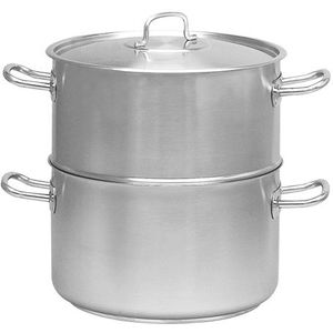22cm Stoompan Van Roestvrij Staal Met Glazen Deksel, 1 Laag  1x Voorraadpan Stoomboot Stoompan Inductie Stoompan Snelkookpan Kookpot Voor Groenten Vis Soep Dumplings P 010302855738