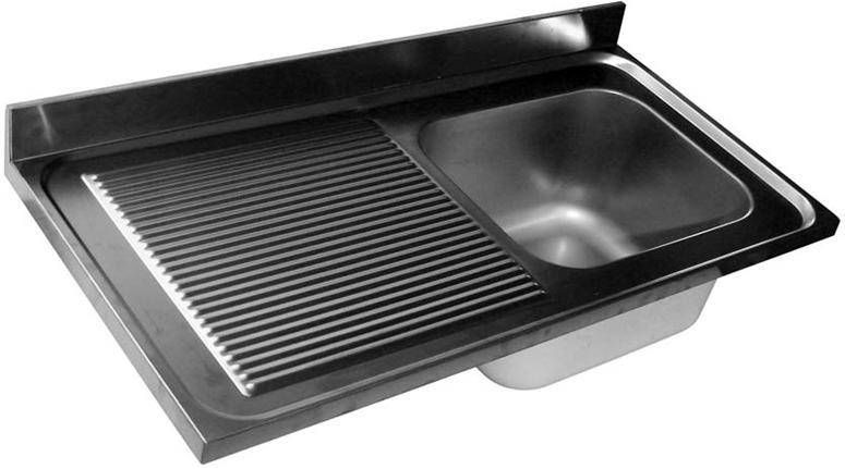 Spoeltafelblad RVS | Spoelbak Rechts | 120x60x40 cm