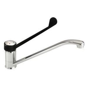 Enkele-Gaatjes Mengkraan Draaibare Hendel Zwart CH B Ø5 x D21,5/23x H19,5/29cm