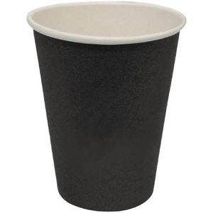 Koffiebekers Zwart (50 Stuks) | 2 Formaten34cl
